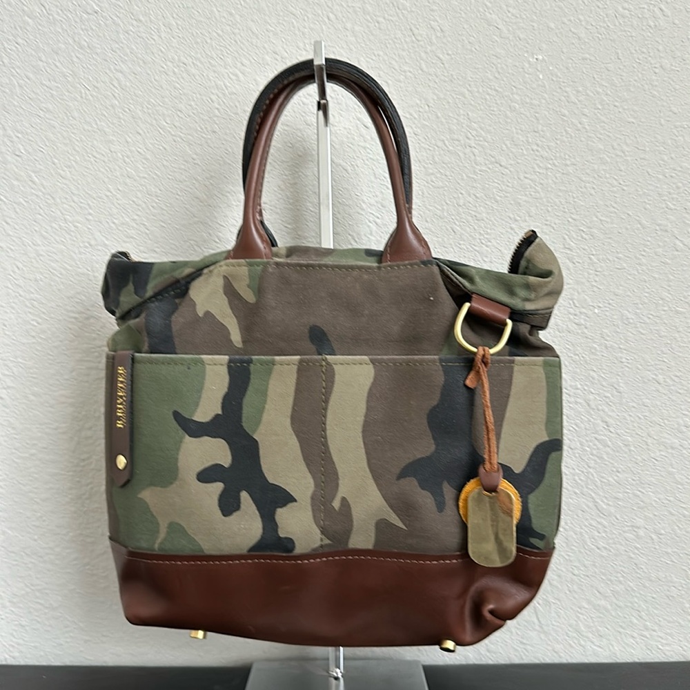 Camouflage Tote Bag with Brown Accents